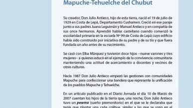 Efemérides Interculturales – 7 de septiembre, Creación de la Bandera Mapuche-Tehuelche del Chubut