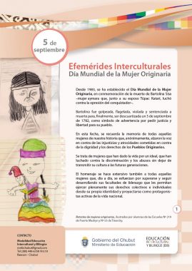 Lee más sobre el artículo Efemérides Interculturales – 5 de septiembre, Día Mundial de la Mujer Originaria