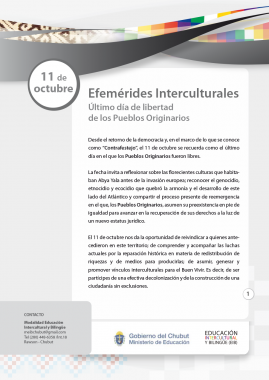 Lee más sobre el artículo Efemérides Interculturales – 11 de octubre, Último día de libertad de los Pueblos Originarios