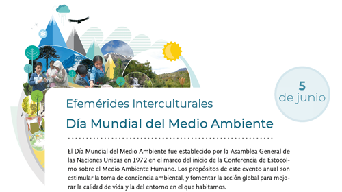 Lee más sobre el artículo Efemérides Interculturales – Día Mundial del Medio Ambiente – 5 de junio